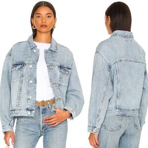 AGOLDE Charli Denim Jacket Veer Light Wash Size L